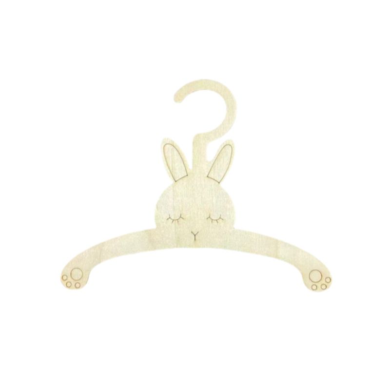 Baby Clothing Hanging Rack - 20 Pezzi Appendiabiti in Legno Carino