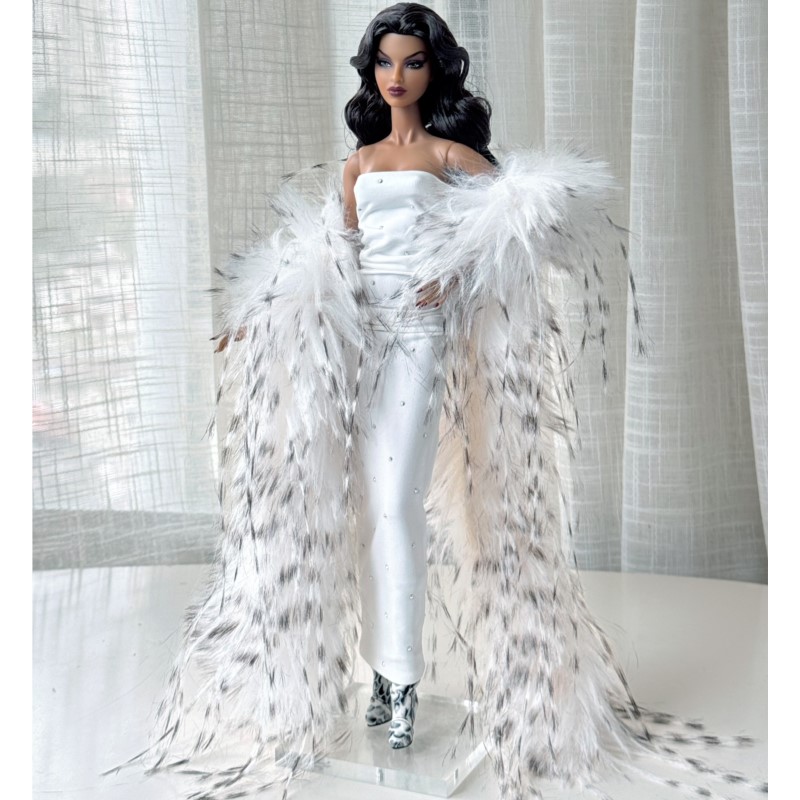 Baby Clothing High End - 1/6 Bambola Supermodel FR, abito bianco