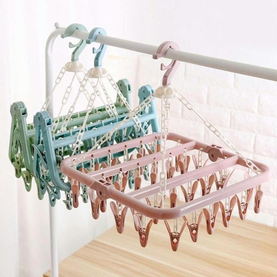 1 Pcs 32 Clips Abbigliamenti p - Baby Clothing Hanging Rack recensione e prezzo